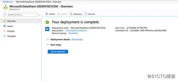 使用Azure Data Share 共享数据