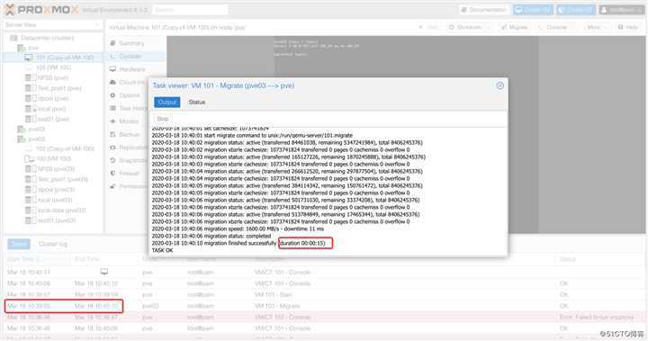 Proxmox VE 6.1从零带你了解之--虚拟机迁移(Migrate)