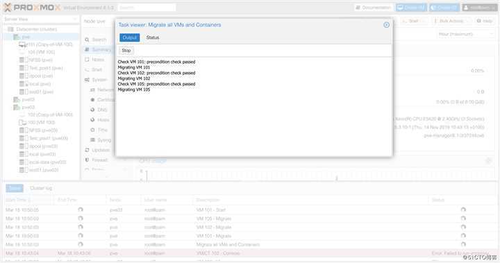 Proxmox VE 6.1从零带你了解之--虚拟机迁移(Migrate)