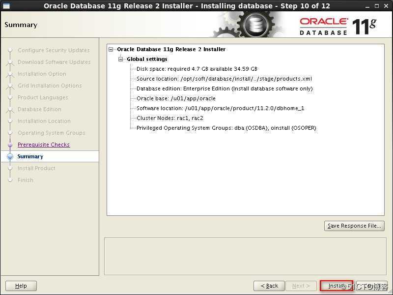 RHEL6.5安装Oracle RAC 11g（ 四，数据库安装）