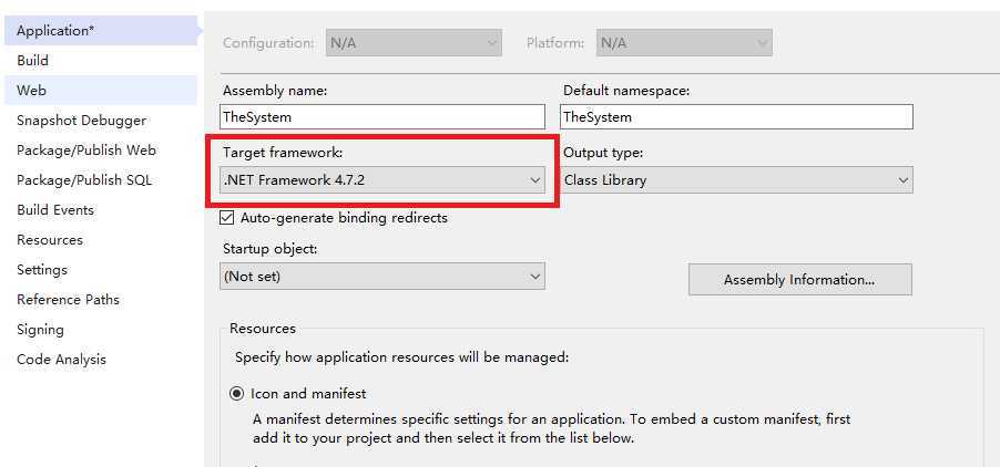 target .net 4.7.2 or above