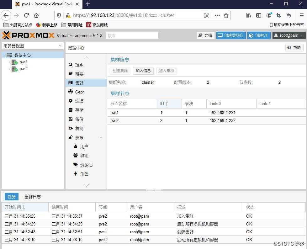 Proxmox 6.1安装，并创建集群