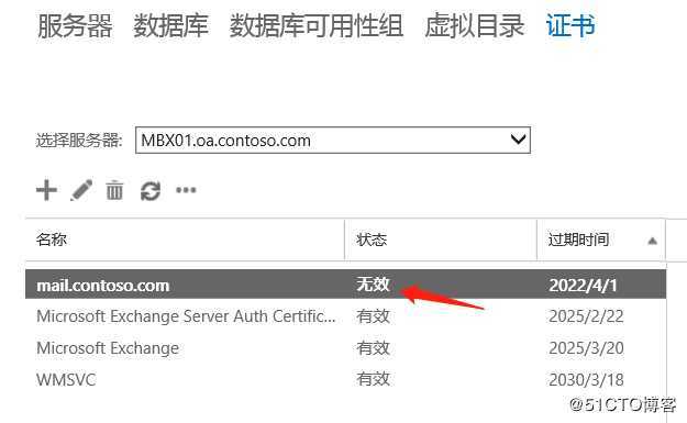 Exchange2016证书状态无效如何处理