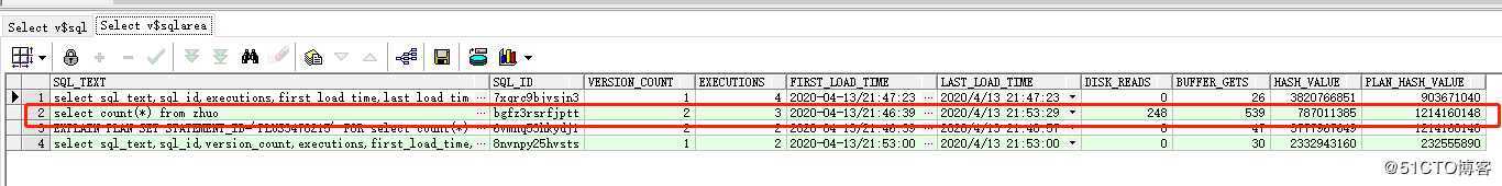 v$sql和v$sqlarea区别