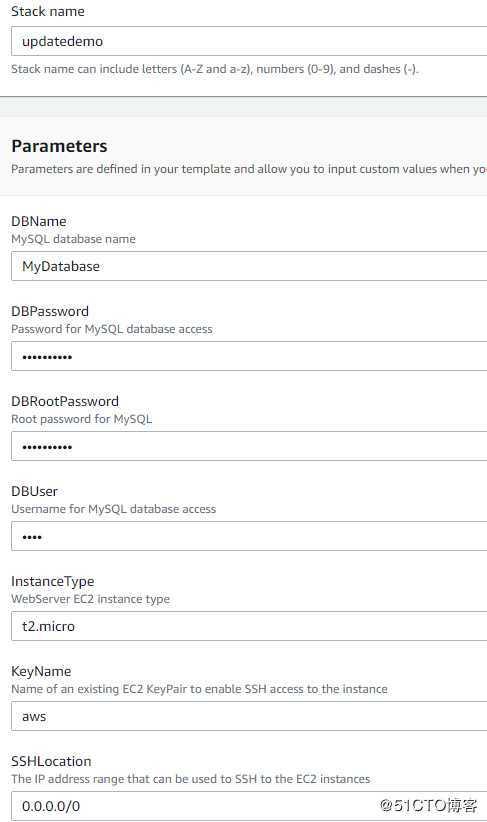 AWS Cloudformation Update Stack注意事项