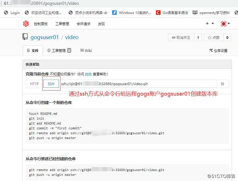 gogs账户简单应用和介绍