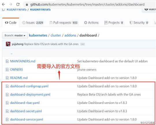 kubernets集群搭建web管理界面