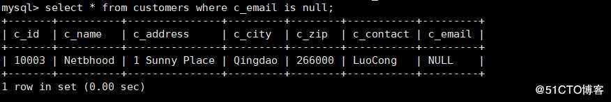 MySQL数据库基本查询（一）