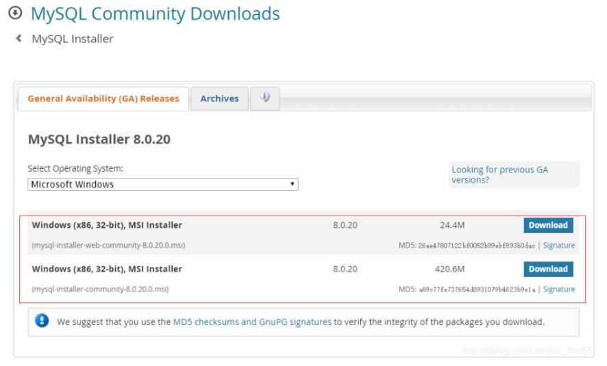 mysql80.20安装教程