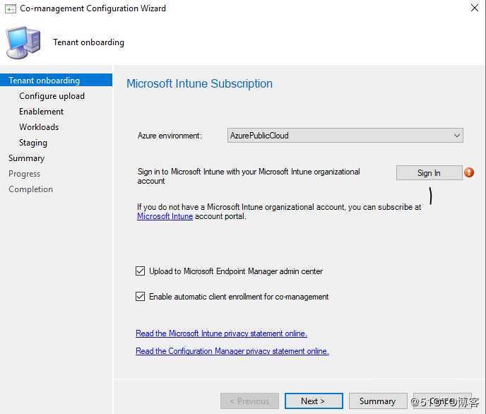 微软终端管理之设置SCCM -Intune 联合管理（Co-mannagement）