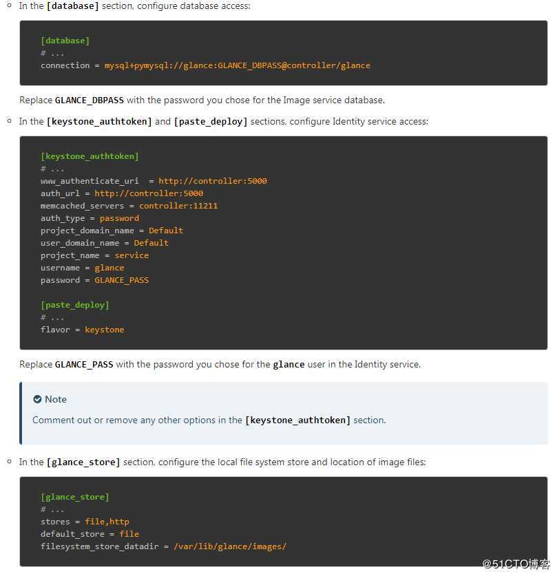 OpenStack操作笔记（3）--- glance镜像服务安装及验证（在控制节点执行）