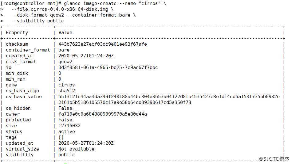 OpenStack操作笔记（3）--- glance镜像服务安装及验证（在控制节点执行）