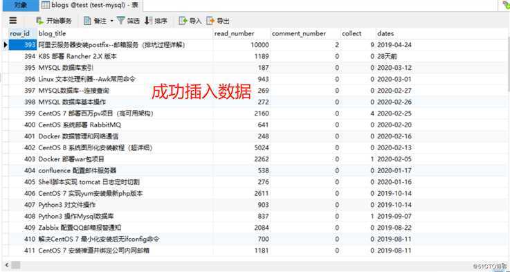 Python 爬取51cto博客数据存入MySQL