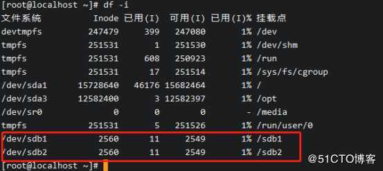 i节点耗尽演示