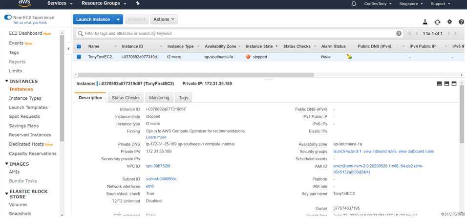 AWS EC2 总结和实验