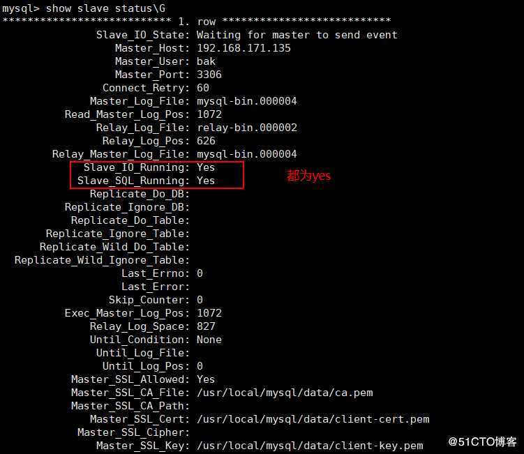 基于 SSL 实现MySQL主从复制