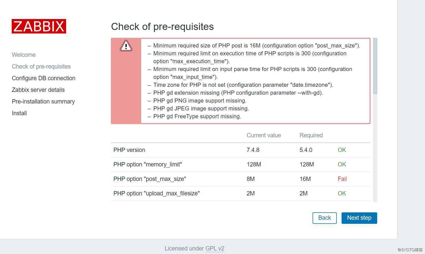 基于LNMP的zabbix4.4源码编译安装