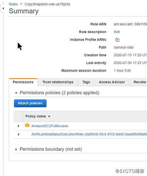 【AWS 征文】AWS Lambda 自动拷贝EC2 快照
