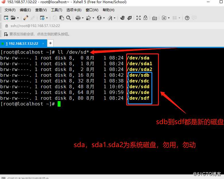 liunx 系统配置及服务器管理-磁盘管理