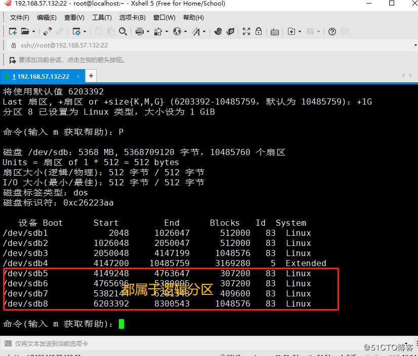 liunx 系统配置及服务器管理-磁盘管理