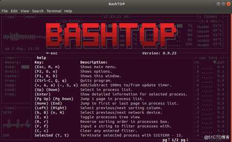 如何在Linux中安装和使用资源监控工具Bashtop？
