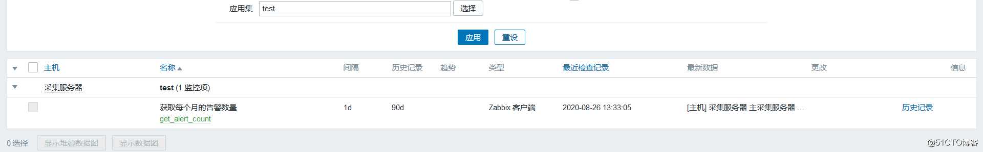 Zabbix监控值统计每个月触发器告警次数