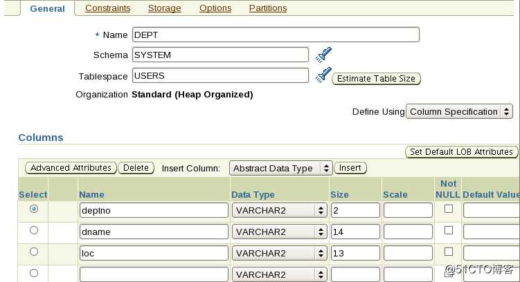Oracle11g中数据库表、索引、视图、同义词的管理（使用OEM工具）(一)