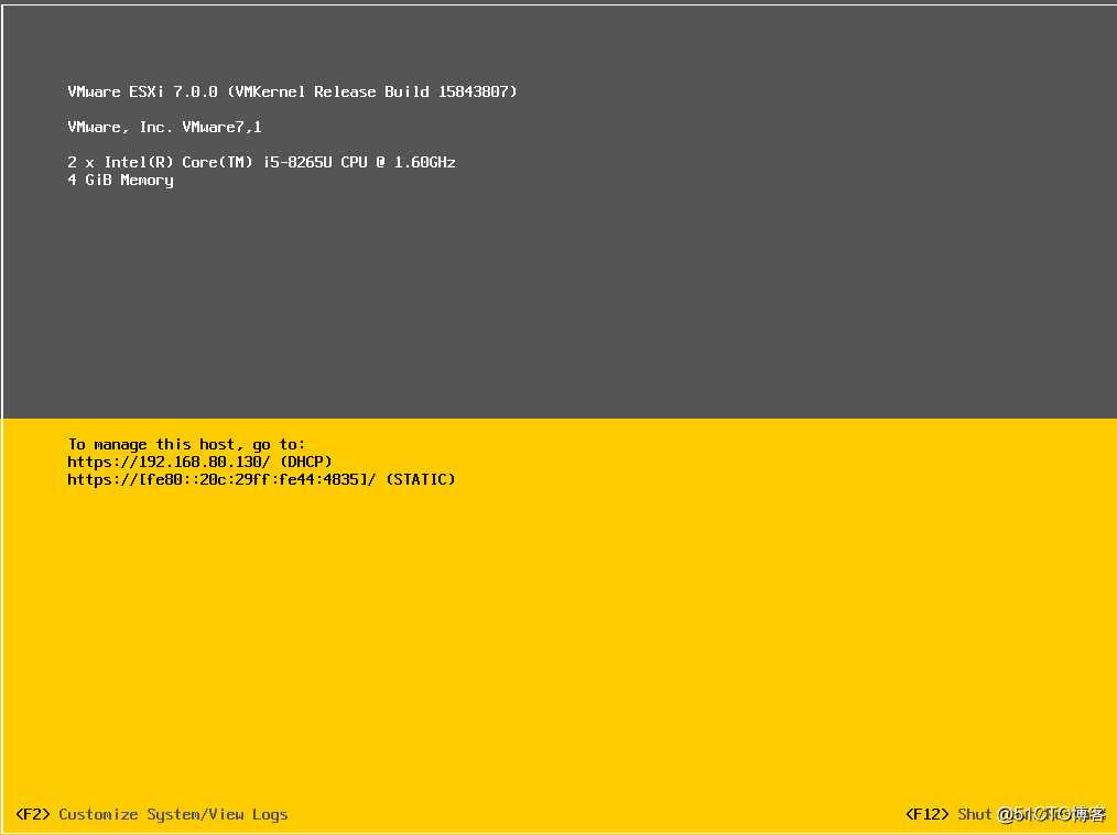 在VMware Workstation中安装部署VMware vSphere 7.0