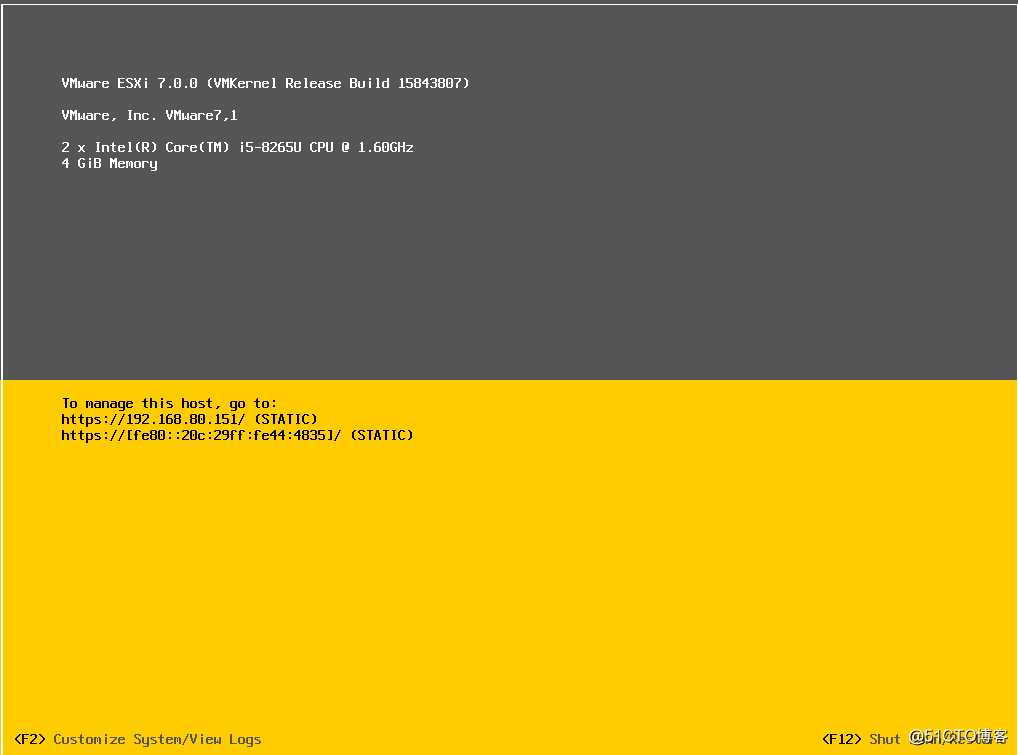 在VMware Workstation中安装部署VMware vSphere 7.0