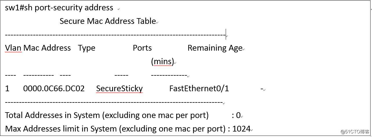 CCNP(BCMSN)实验：配置交换机的端口安全
