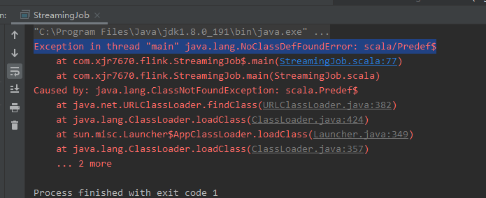 Exception in thread "main" java.lang.NoClassDefFoundError: