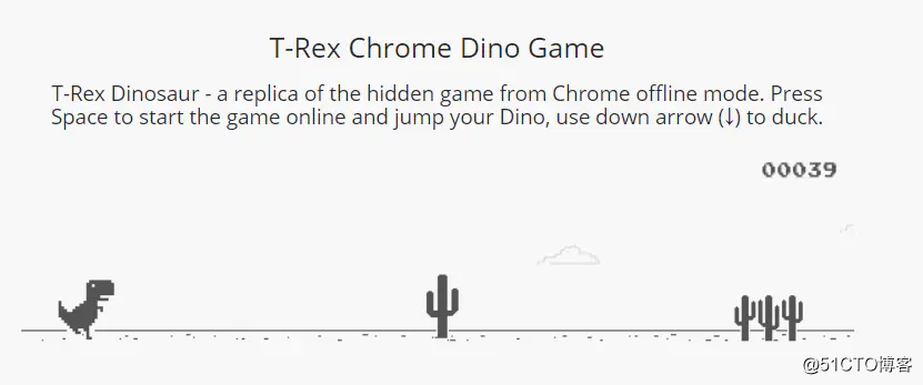 自动玩Chrome浏览器的小恐龙游戏