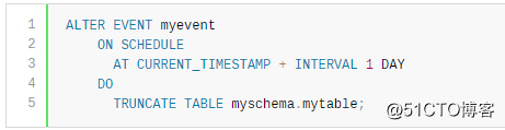 MySQL的SQL语句 - 数据定义语句（3）- ALTER EVENT 语句