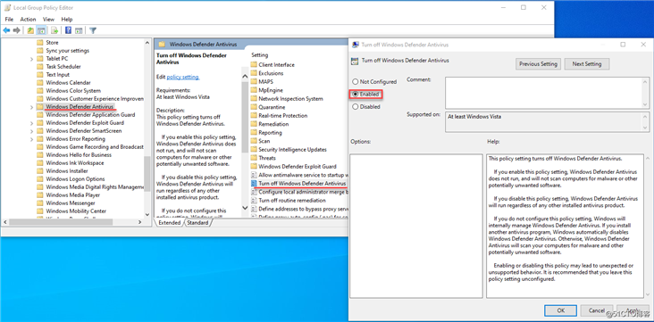 如何彻底禁用Windows10的Windows Defender Antivirus Service