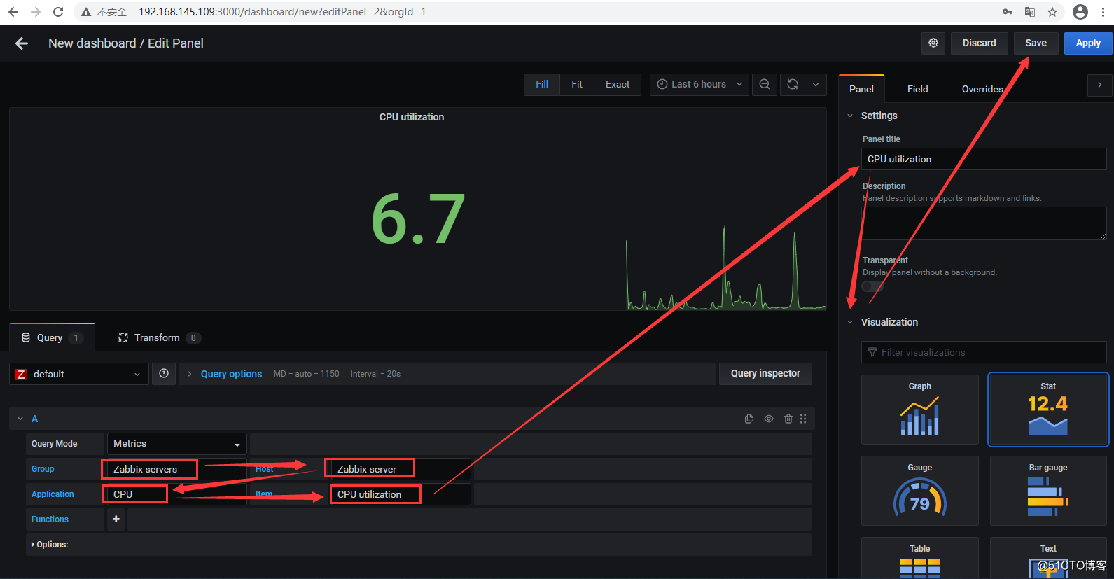 zabbix 5.2.2 结合 grafana7..3.6做大屏显示