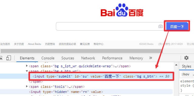 下面是页面https/www.baidu.com/上"百度