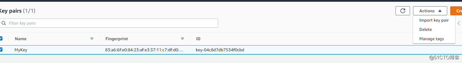 AWS Key Pair 和EC2