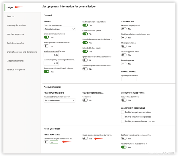 Dynamics 365 finance 年结的几个问题