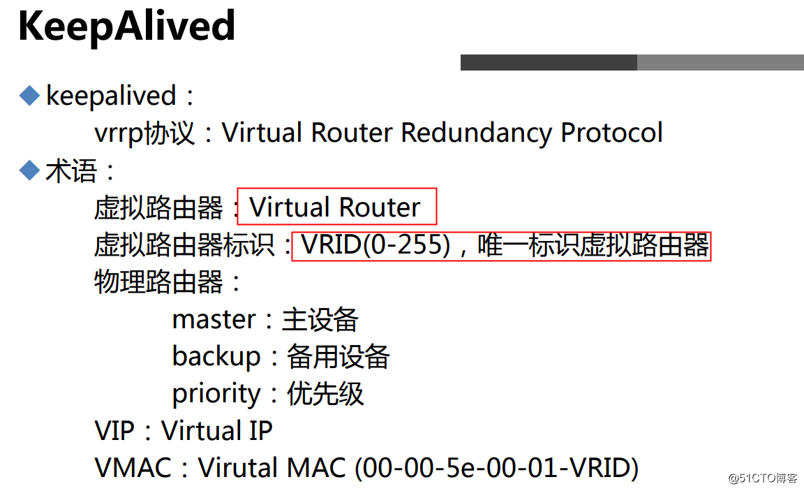 高可用集群KEEPALIVED