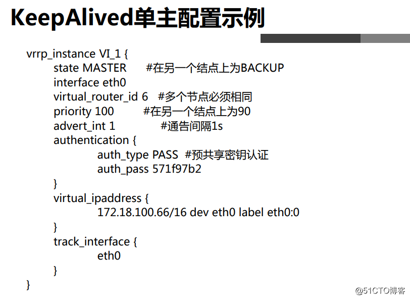 高可用集群KEEPALIVED