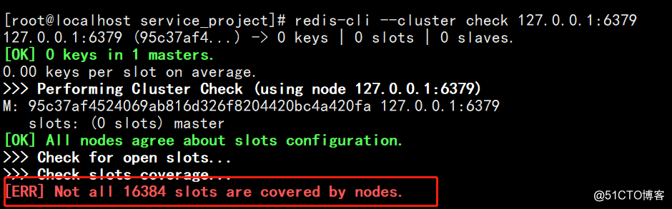 redis部署bug问题解决：CLUSTERDOWN Hash slot not served