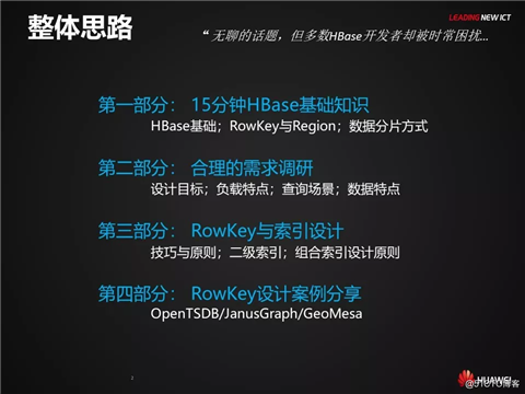 HBase应用与发展之HBase RowKey与索引设计