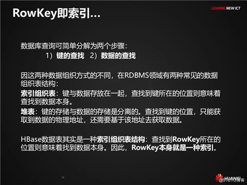 HBase应用与发展之HBase RowKey与索引设计