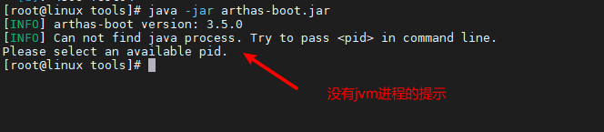 没有jvm进程的提示